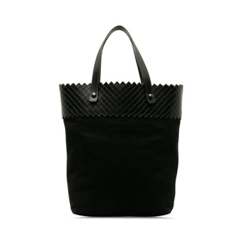 Bottega Veneta Intrecciomirage Trimmed Canvas Tote (MLB-OeLhp5)