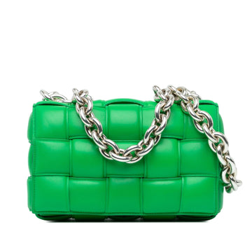 Bottega Veneta Lambskin Intrecciato Padded Chain Cassette Satchel (MLB-2mflDe)