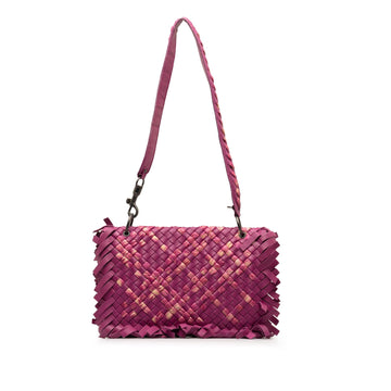 Bottega Veneta Paille Sfrangiato Aquatre Intrecciato Fringe Shoulder Bag (MLB-KXf7nX)