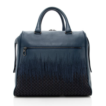 Bottega Venetta Intrecciato Nappa Embroidered Pocket Tote (SHF-18264)