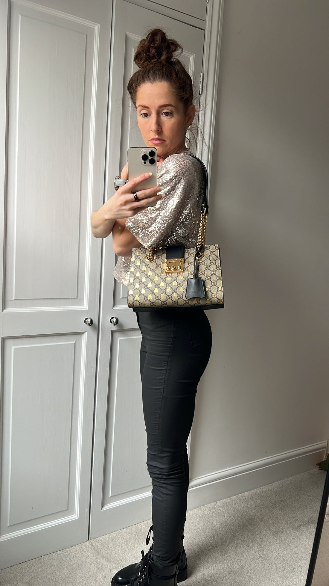 Gucci Supreme Bee Small Padlock Tote