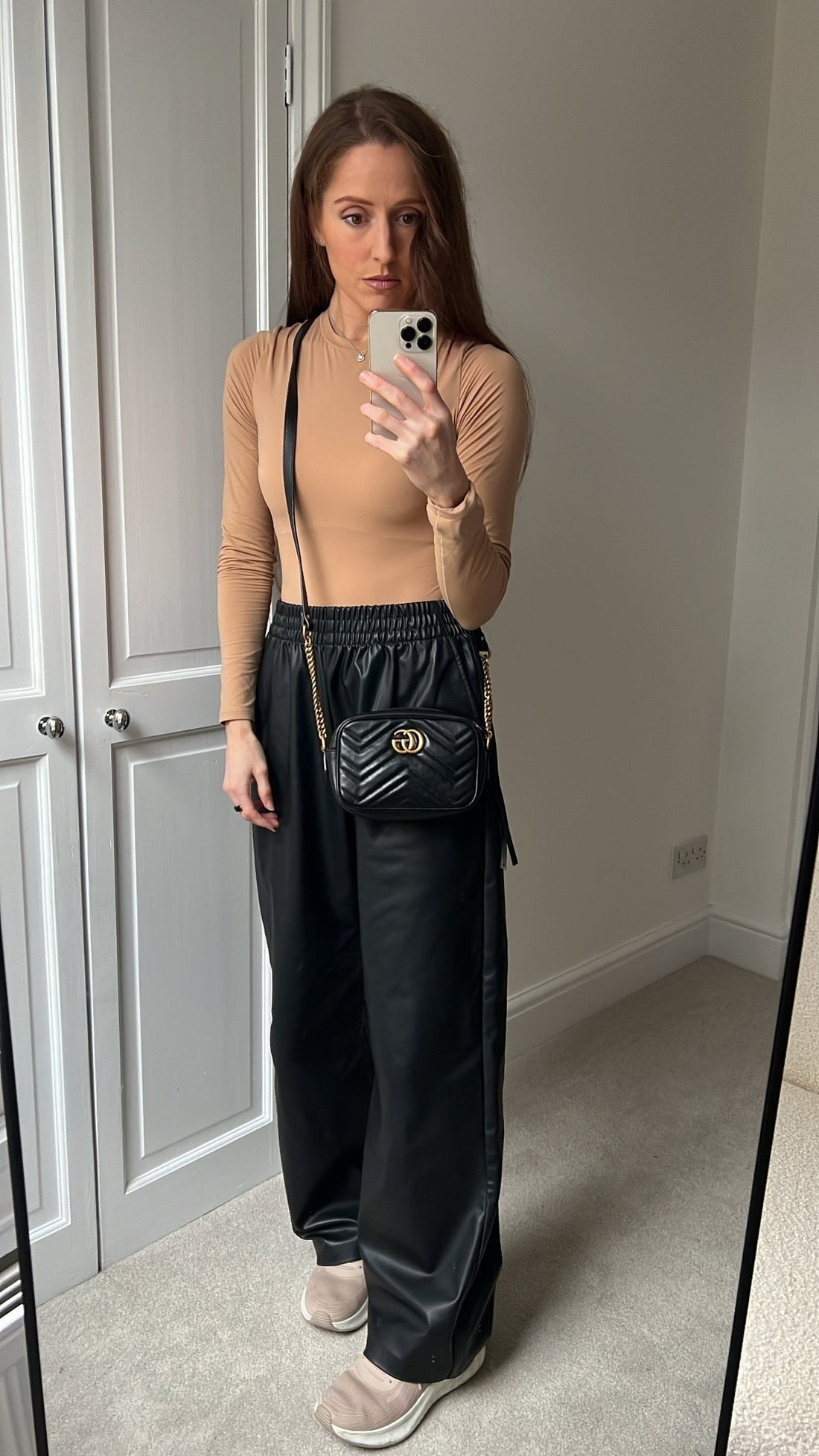 Gucci GG Black on Black Marmont Mini Shoulder Bag (RRP £1,160)
