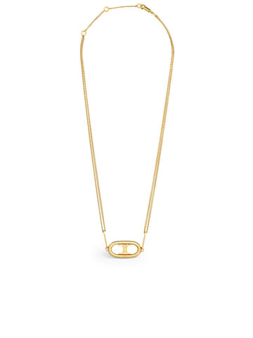 Maillon Triomphe Necklace in Gold Brass