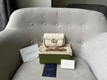 Gucci GG White Marmont Super Mini Shoulder Bag (RRP £875)