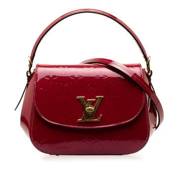 Red Louis Vuitton Monogram Vernis Pasadena Satchel