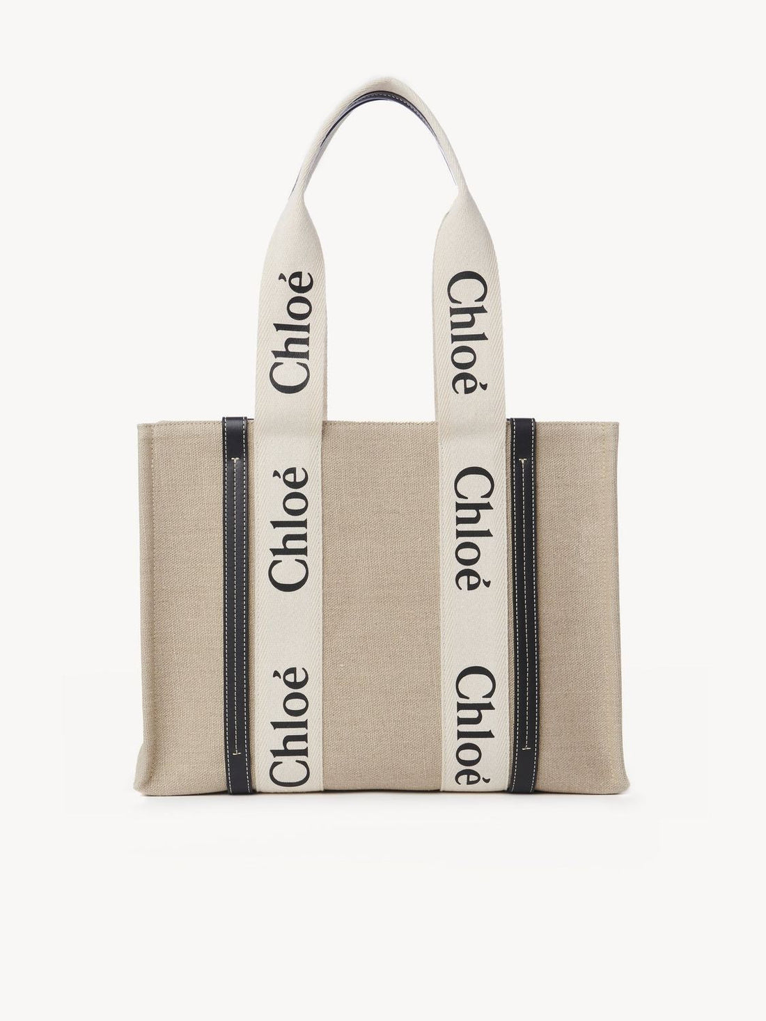 WOODY MEDIUM CANVAS AND LEATHER TOTE BAG