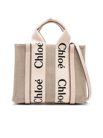 Small Woody Tote Bag in Linen