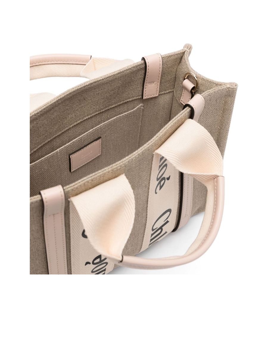 Small Woody Tote Bag in Linen