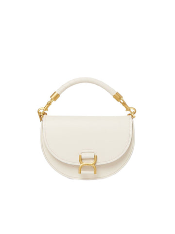 LEATHER MARCIE HANDBAG WITH CHAIN BELT