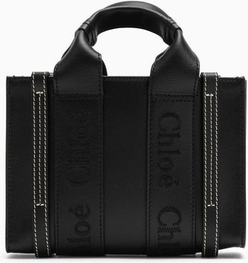 WOODY SMALL BLACK LEATHER BAG