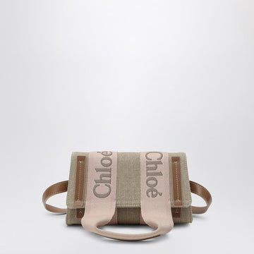 WOODY BEIGE/PINK CANVAS WAIST BAG