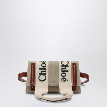 WOODY BEIGE/BROWN CANVAS WAIST BAG