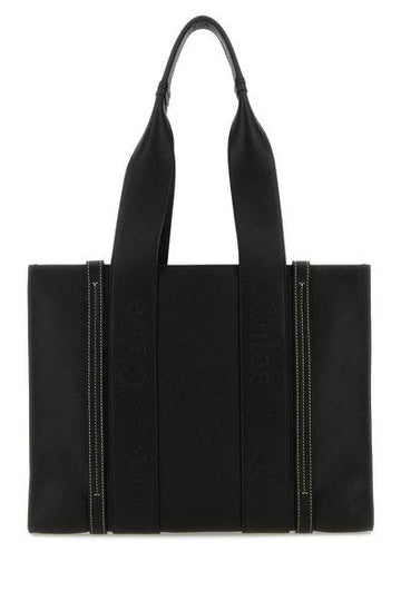 WOODY LEATHER MEDIUM TOTE