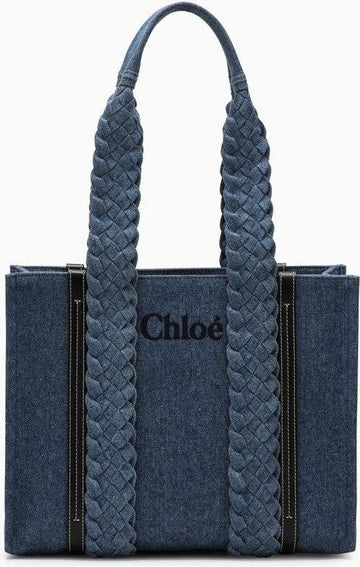 Woody Denim Small Tote Bag