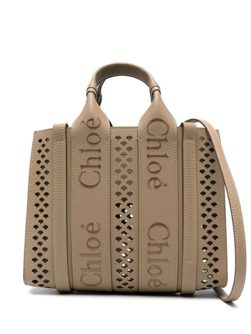WOODY LEATHER SMALL TOTE