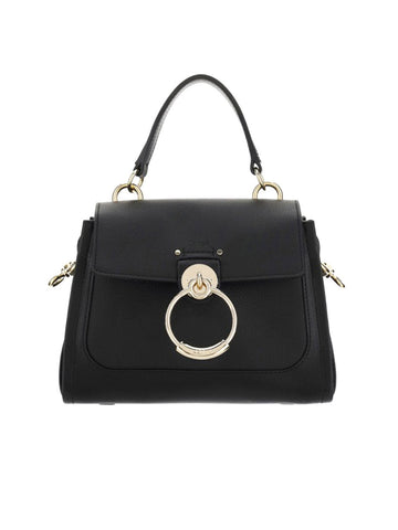 Mini Tess Day Bag in Grained & Shiny Calfskin