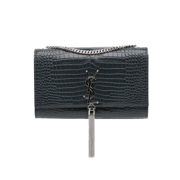 Yves Saint Laurent Kate Medium Black Embossed Leather