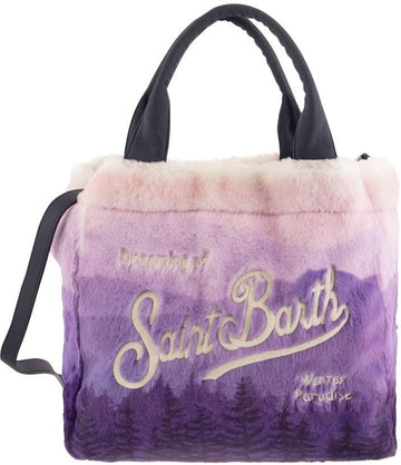 COLETTE SOFT AND FURRY HANDBAG WITH PRINT