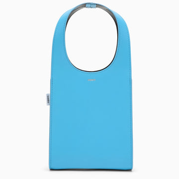 Coperni Micro Swipe Tote Bag Light Blue Leather Women