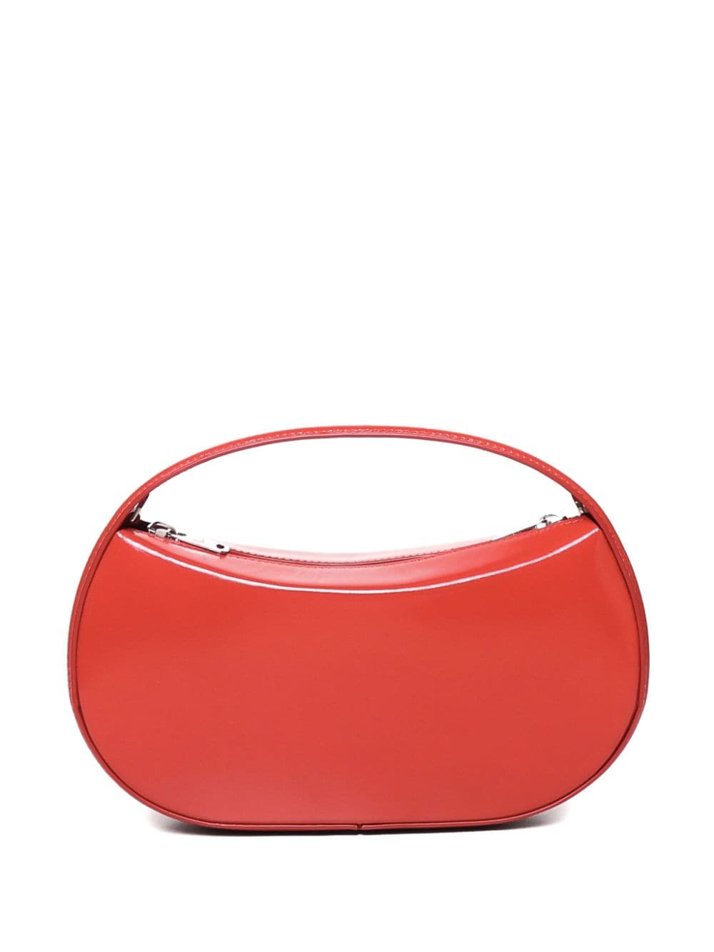 SOUND SWIPE GLOSS SMALL LEATHER HANDBAG