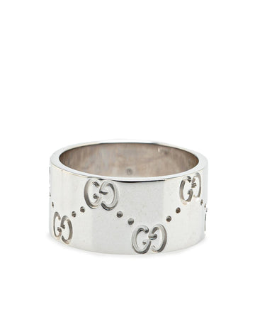18K White Gold Icon Wide Ring