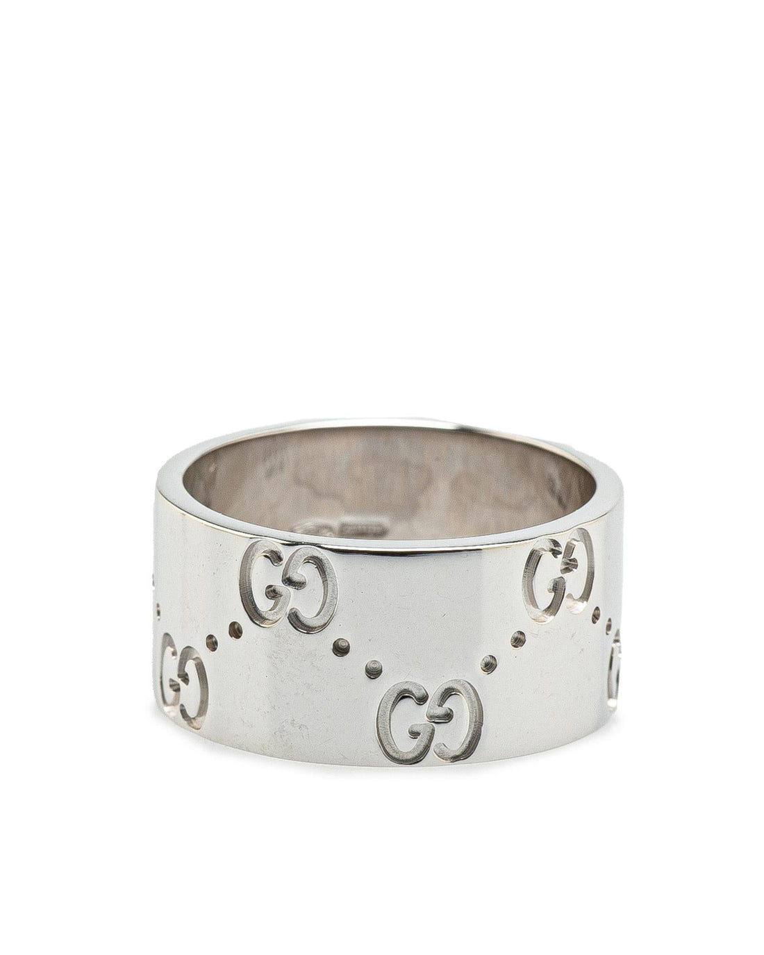 18K White Gold Icon Wide Ring