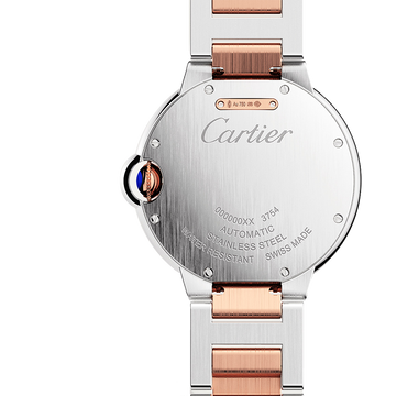 Ballon Bleu de Cartier Rose Gold & Steel 36mm Watch W2BB0033
