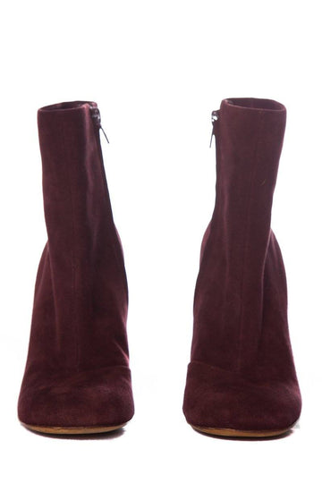 Céline Burgundy Suede Booties SZ 35.5