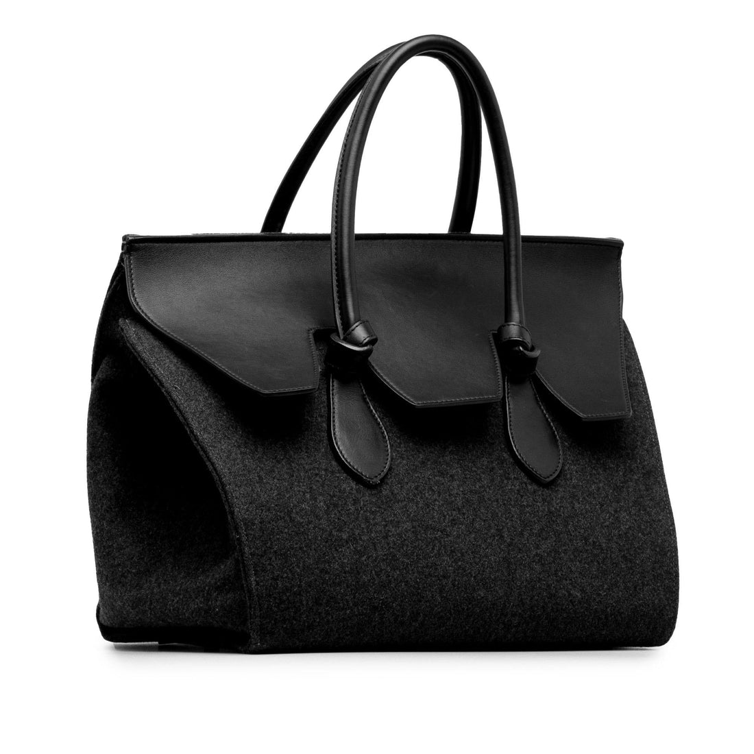 Celine Felt and Leather Tie Knot Tote (MLB-9vc81H)