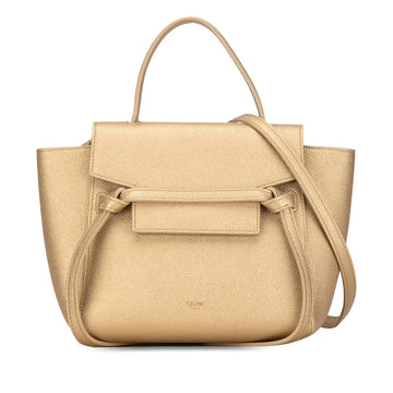 Celine Micro Leather Belt Satchel (MLB-THJOUi)