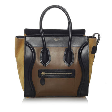 Celine Micro Luggage Bicolor Leather Handbag (MLB-29807)