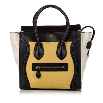 Celine Micro Luggage Tricolor Tote Leather Handbag (MLB-30951)