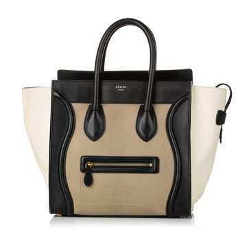 Celine Mini Luggage Bicolor Leather Tote Bag (MLB-30391)