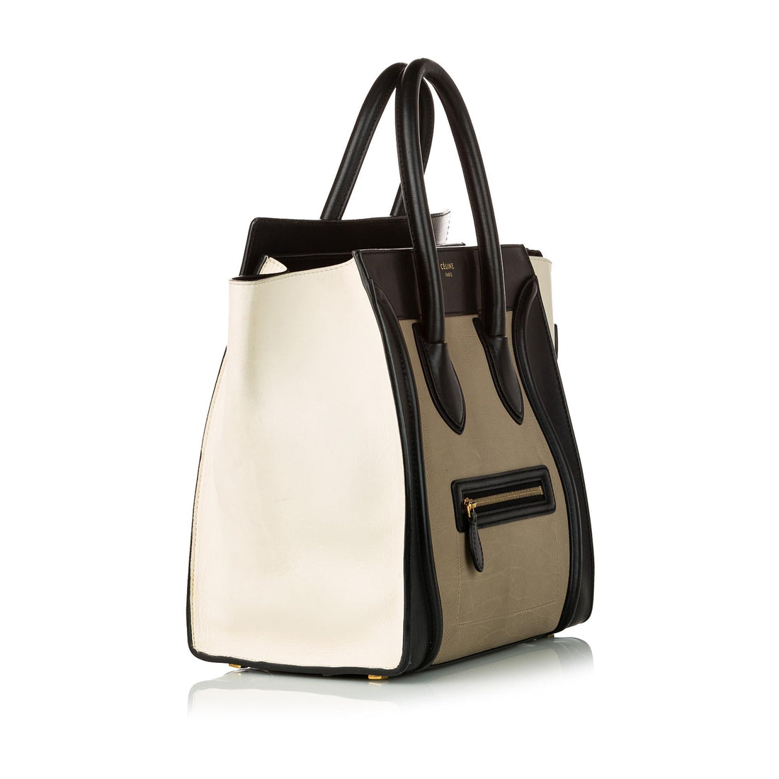 Celine Mini Luggage Bicolor Leather Tote Bag (MLB-30391)
