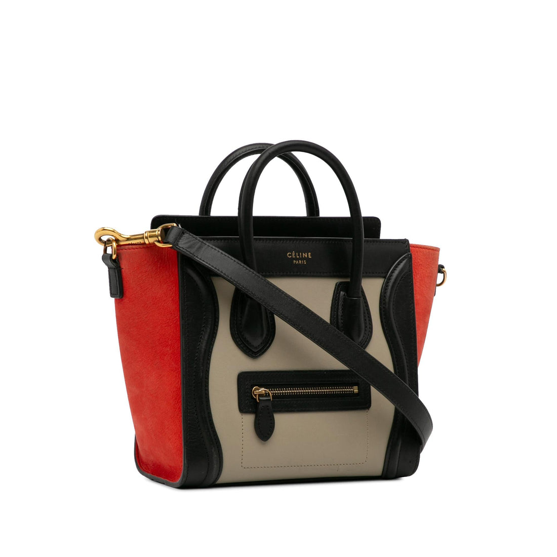 Celine Nano Luggage Tricolor Tote (MLB-J9MWsq)
