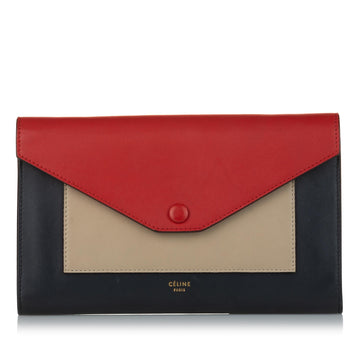 Celine Pocket Envelope Leather Wallet on Chain (MLB-33180)
