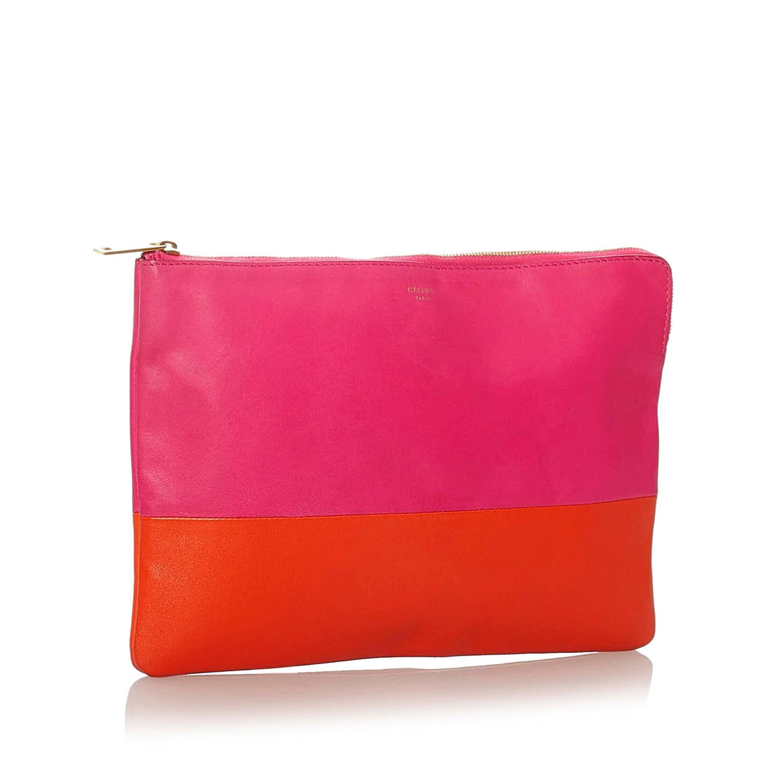 Celine Solo Bicolor Leather Clutch Bag (MLB-28318)