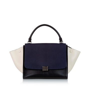 Celine Trapeze Tricolor Leather Satchel (MLB-24641)