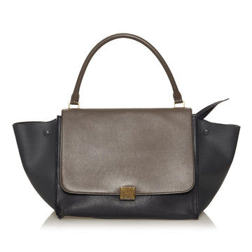 Celine Trapeze Tricolor Leather Satchel (MLB-28899)