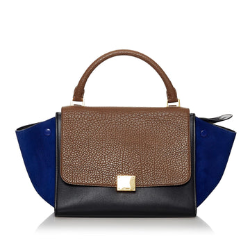 Celine Trapeze Tricolor Leather Satchel (MLB-29794)