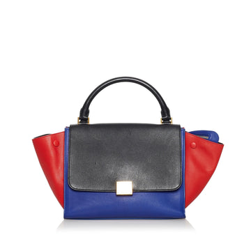 Celine Trapeze Tricolor Leather Satchel (MLB-30563)