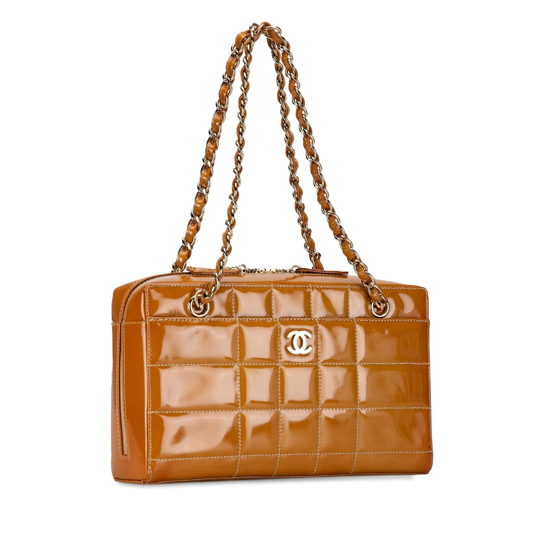 Chanel CC Chocolate Bar Patent Shoulder Bag (MLB-tneQSq)
