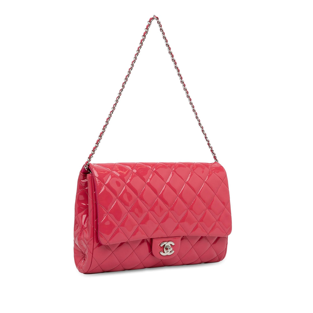 Chanel CC Quilted Patent Clutch with Chain (MLB-BPixGf)