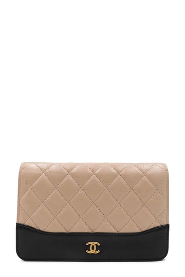Gabrielle Wallet on Chain Beige Black