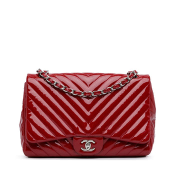 Chanel Jumbo Chevron Patent Single Flap (MLB-q2Z09k)