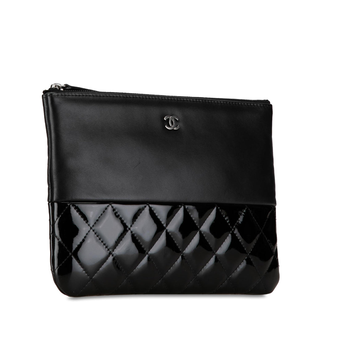 Chanel Lambskin and Quilted Patent O Case Clutch (MLB-nuBGKM)