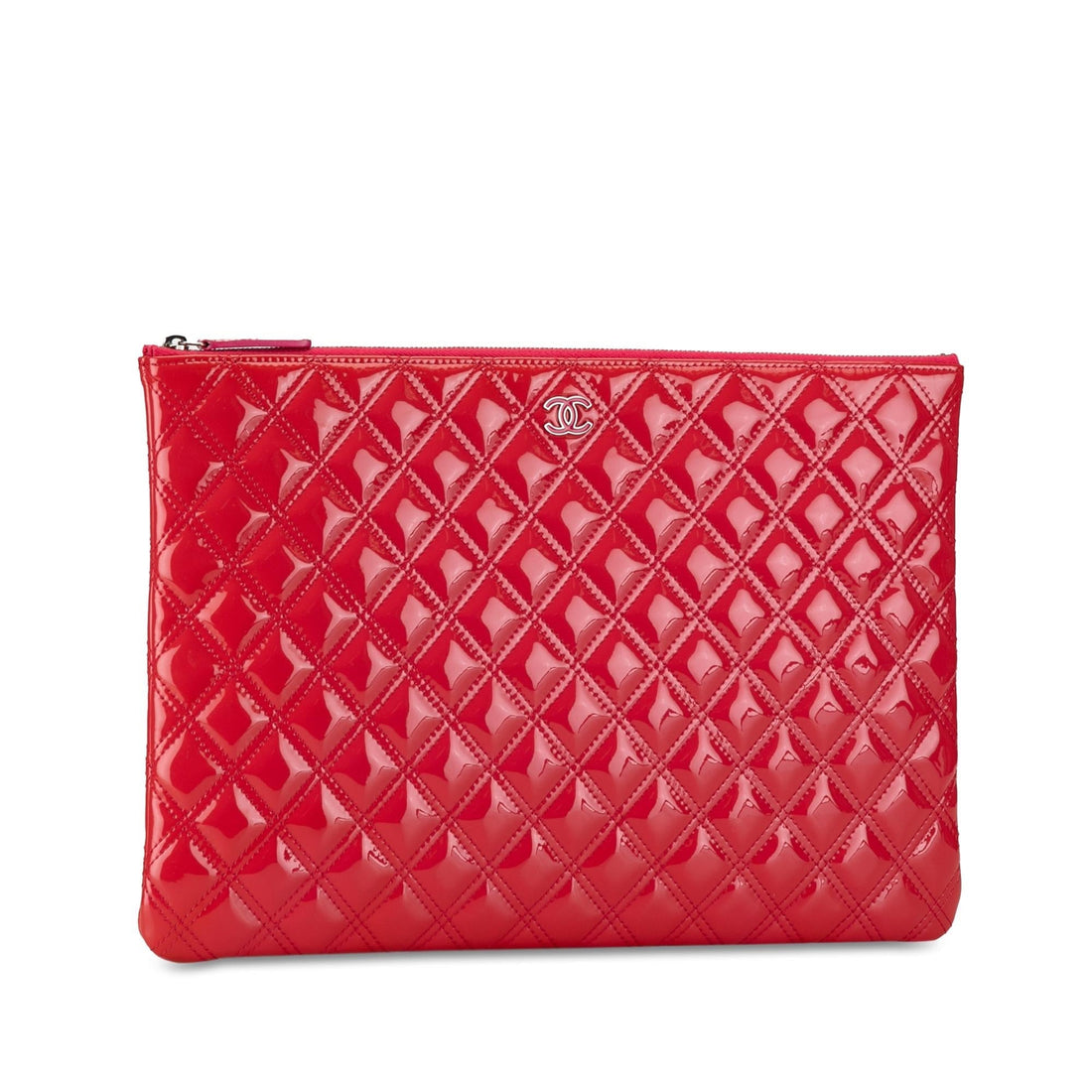 Chanel Large Quilted Patent Leather O Case Clutch (MLB-5Pt1t3)