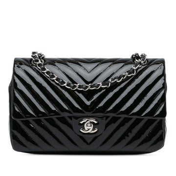 Chanel Medium Classic Chevron Patent Double Flap (MLB-Jqfuoq)