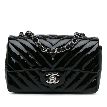 Chanel Mini Rectangular Classic Chevron Patent Single Flap (MLB-3MlT53)