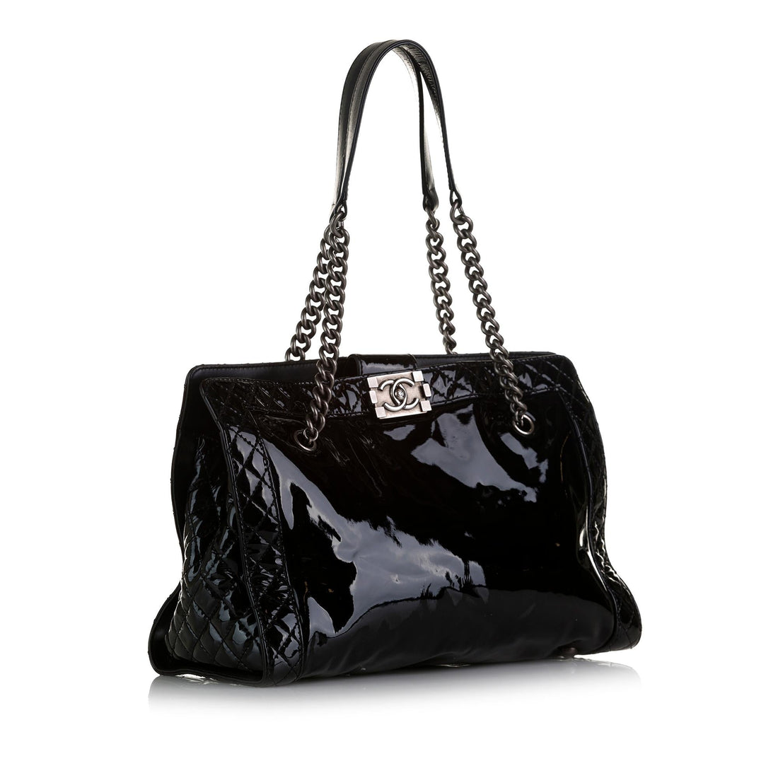 Chanel Patent Boy Reverso Shopping Tote (MLB-hSjbqX)